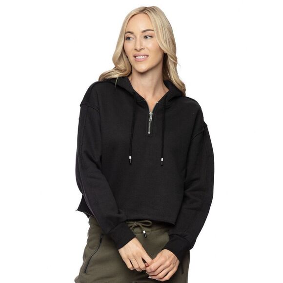 ✨Fundamental Coast Kelly 1/4 Zip Black Sz Medium Hoodie✨ - Picture 1 of 10